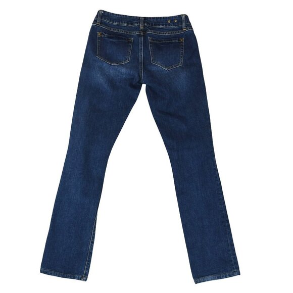 CAbi Jeans Straight Dark Wash Denim Double Button Jeans Size 2 Mid Rise - Picture 3 of 9